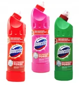 Środki do kuchni i łazienki - Domestos Płyn 3x750 zielony czerwony różowy zestaw - miniaturka - grafika 1