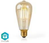 Systemy inteligentnych domów - Nedis Nedis Wi-Fi Smart LED E27 Żarówka Filament WIFILF10GDST64 - miniaturka - grafika 1
