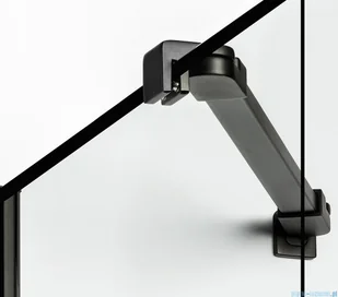 NEW TRENDY New Renoma Black drzwi wnękowe 90x195 cm przejrzyste lewa D-0271A | - Akcesoria do armatury i ceramiki - miniaturka - grafika 4