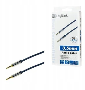 Logilink Kabel Kabel audio stereo CA10300 3,5 mm, M/M, 3m, niebieski - - Kable - miniaturka - grafika 2