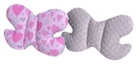 Kołdry i poduszki dla dzieci - Motylek Poduszka antywstrząsowa Motylek Serca różowe+szary minky 5903031429787 - miniaturka - grafika 1