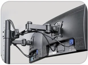Techly Techly Uchwyt biurkowy LCD/LED 13-27 cali podwójny 2x10kg czarny AJTEYL000301740 - Uchwyty do monitorów - miniaturka - grafika 10