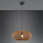 Lampy sufitowe - Trio LEUCHTEN Lampa wisząca Hedda z sizalu i metalu - miniaturka - grafika 1