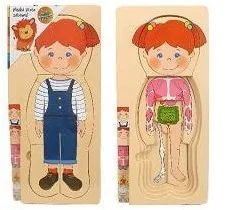 Playme Warstwowa drewniana układanka Części ciała - Powieści - miniaturka - grafika 2