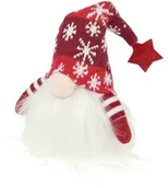 Ozdoby bożonarodzeniowe - Skrzat ze świecącym nosem Alim 28 cm, czerwony - miniaturka - grafika 1