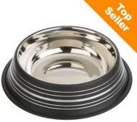 Miski dla psów - zooplus Exclusive Silver Line miska ze stali szlachetnej czarna matowa 200 ml 15 cm - miniaturka - grafika 1