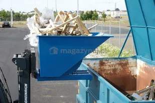 Kontener samowyładowczy, wywrotny, wym. 1235 x 840 x 750 mm (pojemność 320 l) - Wyposażenie gospodarstwa rolnego - miniaturka - grafika 6