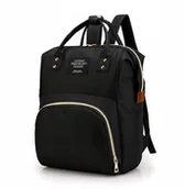 Torby i organizery dla mam - Plecak torba mamy do wózka organizer 3w1 czarny - miniaturka - grafika 1