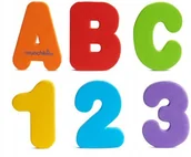 Inne akcesoria do pielęgnacji dzieci - Munchkin Puzzle Kąpielowe Literki I Cyferki - miniaturka - grafika 1