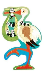 Scratch Puzzle konturowe Bocian 24 elem. mokopico-1607-0 - Puzzle - miniaturka - grafika 3