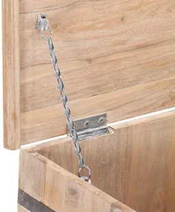 vidaXL Skrzynia, 90x40x40 cm, lite drewno akacjowe vidaXL - Pudła i pojemniki do przechowywania - miniaturka - grafika 8