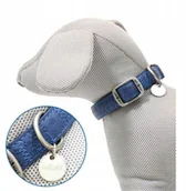 Smycze dla psów - dr Seidla Croci niebieska dla psa ekoskóra rozmiar S - miniaturka - grafika 1