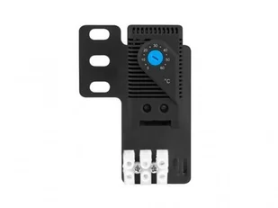 Lanberg Termostat zamykający 10A do szaf z uchem montażowym Rack i kostką elektryczną czarny AK-1505-B - Szafy rack - miniaturka - grafika 2