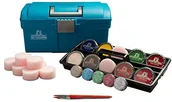 Kosmetyczki, organizery i kuferki - Eulenspiegel Profi-Schminkfarben GmbH Eulenspiegel kuferek na kosmetyki z farbkami, pędzelkami, błyszczykami i 10 gąbkami 299555 - miniaturka - grafika 1