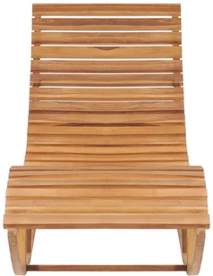 vidaXL Leżak bujany z poduszką, lite drewno tekowe 3063347 - Leżaki ogrodowe - miniaturka - grafika 3