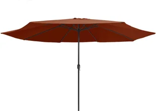 vidaXL Parasol ogrodowy na metalowym słupku, 400 cm, terakota vidaXL - Parasole ogrodowe - miniaturka - grafika 3