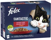 Mokra karma dla kotów - Purina Felix karma dla kota Fantastic z kurczakiem wołowiną królikiem i jagnięciną w galarecie 6(12x85g) - miniaturka - grafika 1