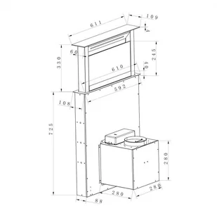 Klarstein Royal Flush Eco 60 Czarny (CGCH3-Royal-FlushEco) - Okapy kuchenne - miniaturka - grafika 9