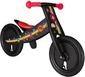 Rowerki biegowe - Bikestar Rowerek biegowy dwukołowy Bike Star 12" drewniana obracana rama 2 w 1 czarny RU-12-WD-FX-BLAC - miniaturka - grafika 1