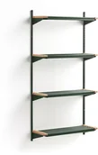 Szafki na buty - AJ Produkty Stojak na obuwie JEPPE, 4 półki, moduł podstawowy, 1790x900x310 mm, zielony/brzoza - miniaturka - grafika 1