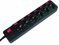 Przedłużacze i rozgałęźniki - LogiLink LPS227 4+2 (4x zestyk ochronny CEE 7/3, 2x USB) Power Cube gniazdko wielofunkcyjne z zabezpieczeniem przed dziećmi LPS233 - miniaturka - grafika 1