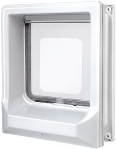 Zolux Drzwiczki dla kota do drzwi drewnianych z magnetycznym zamykaniem białe - Pozostałe akcesoria dla kotów - miniaturka - grafika 2