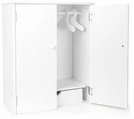 Akcesoria dla lalek - Small Foot small foot 11213 szafka dla lalek, biała, z drewna, z akcesoriami, takimi jak drążek i wieszak na ubrania, uzupełnienie akcesoriów dla lalek - miniaturka - grafika 1