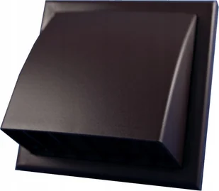 Vents Wylot ścienny z okapem 154 x 86 mm fi 100 mm brązowy - Wentylatory przemysłowe - miniaturka - grafika 2