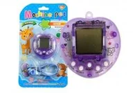 Zabawki interaktywne dla dzieci - Import LEANToys Gra Elektroniczna Tamagotchi + Smycz Fioletowa - miniaturka - grafika 1