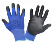 Rękawice robocze - LAHTI PRO Rękawice pu niebiesko-czarne l231007p, karta, "7", ce, lahti - miniaturka - grafika 1