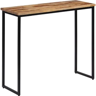 vidaXL Stolik konsola, lite drewno tekowe z odzysku, 90 x 30 x 76 cm - Konsole i sekretarzyki - miniaturka - grafika 6