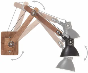 VidaXL Lampa ścienna w industrialnym stylu, czarna, okrągła, E27 320577 - Lampy sufitowe - miniaturka - grafika 3