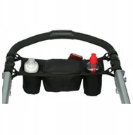 Akcesoria do fotelików - Organizer Do Wózka Na Napoje Butelkę Czarny Torba - miniaturka - grafika 1