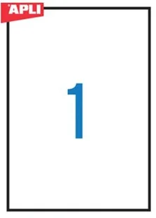 Apli Etykiety fluorescencyjne 210x297mm, prostokątne, pomarańczowe AP2879 - Etykiety do drukarek - miniaturka - grafika 2