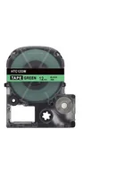 Papier do drukarek - Epson HTC12GW, 12mm x 8m, czarny druk / zielony podkład, taśma zamiennik - miniaturka - grafika 1