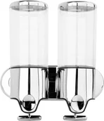 Mydelniczki i dozowniki mydła - FALA DOZOWNIK MYDŁA W PŁYNIE NAŚCIENNY 2X500 ML CHROM 69391 - miniaturka - grafika 1