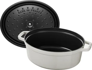 Staub Garnek żeliwny owalny La Cocotte 3,2 L biała trufla 40501-422-0 - Garnki - miniaturka - grafika 2