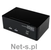 Przełączniki KVM - StarTech com DVI VGA DUAL MONITOR KVM com Dual DVI VGA 2 Port Monitor Audio Switch 2-fach KVM Umschalter USB 2.0 1920x1200 2 x USB 2.0 4 x DVI-I 4 x Klinke Buchse (SV231DDVDUA) - miniaturka - grafika 1