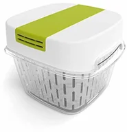Pojemniki kuchenne - Rotho Fresh mały pojemnik na żywność, 1,6 l, z wentylacją, tworzywo sztuczne (SAN), nie zawiera BPA, biały/zielony, 1,6 l (15,5 x 15,5 x 12,3 cm) - miniaturka - grafika 1
