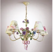 Lampy sufitowe - Light4home Żyrandol na łańcuchu ROMANCE 5xE14/40W/230V 75 cm - miniaturka - grafika 1