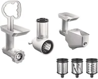 Pozostałe akcesoria kuchenne - KitchenAid 5 ksmfppc zestaw akcesoriów  maszynka do mięsa, nasadka na ręku krajarka do warzyw, biały 5KSMFPPC - miniaturka - grafika 1