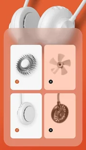 Wentylator Hurtel Przenośny wentylator wiatrak na szyję akumulator 1800 mAh + kabel micro USB niebieski 61412-0 - Wentylatory - miniaturka - grafika 8