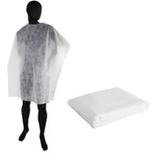 Pozostałe urządzenia kosmetyczne - Peleryny z włókniny długie 130, białe Eko Higiena 25 sztuk - miniaturka - grafika 1