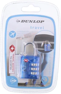 Dunlop Kłódka na szyfr do bagażu walizki z systemem TSA Dunlop 3,3x6,5x1,3 E-10279-BLK - Akcesoria turystyczne - miniaturka - grafika 4