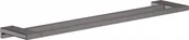 Wieszaki łazienkowe - Hansgrohe 41743340 AddStoris Podwójny wieszak na ręcznik kąpielowy czarny chrom szczotkowany - miniaturka - grafika 1