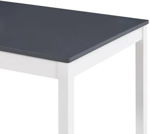 vidaXL Stół do jadalni, biało-szary, 180x90x73 cm, drewno sosnowe - Stoły - miniaturka - grafika 5