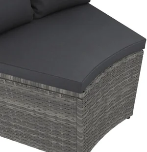 vidaXL vidaXL 2-częściowa sofa ogrodowa z poduszkami polirattan szara 310468 - Sofy ogrodowe - miniaturka - grafika 6