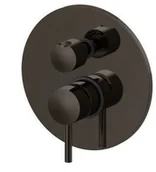 Baterie podtynkowe - Paffoni Bateria podtynkowa 3-drożna z przełącznikiem LIGHT czarny nikiel Rubinetterie LIG019NKN - miniaturka - grafika 1