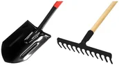 Łopaty i widły - GARDEN LINE Szpadel ostry wzmocniony + grabie 31cm Garden Line - miniaturka - grafika 1