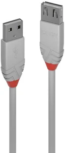LINDY 36715 przedłużacz USB 2.0 typu A, antra linia - szary, 5 m 36715 - Kable USB - miniaturka - grafika 2